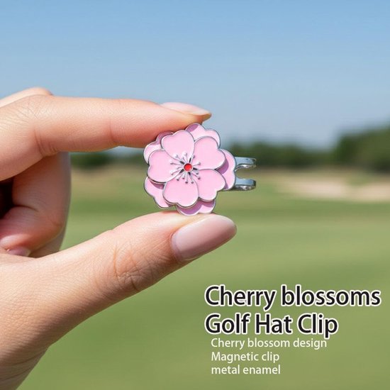 Ball Marker Hoed Clip - Bloemvorm Clip - Golfen - Sterke Magneet - 35 x 32 cm - Blossom — afbeelding 5