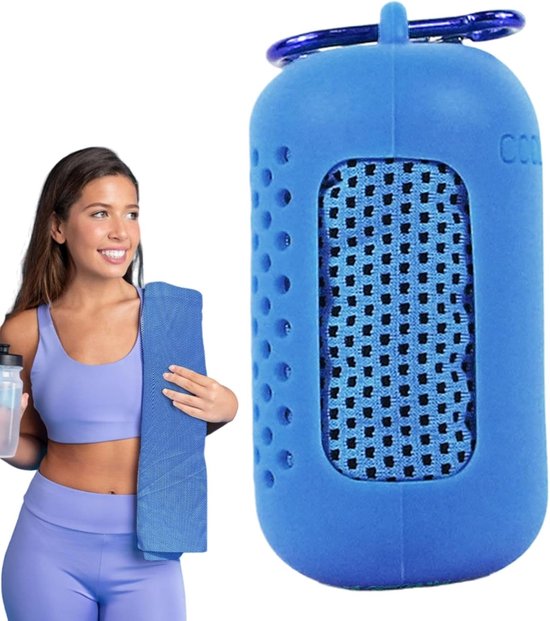 Verkoelende Handdoek - Koele Doek Hals - Sporten en Trainen - Direct Koel Gevoel - 30x80 cm - Blauw — afbeelding 5