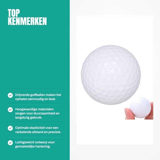 Dailygoody - Drijvende golfballen - Golf oefenballen - Zwemmen in het water - Wit - Trainingsballen - Geschikt voor buitensporten - Diameter 42,67 mm van Merkloos — afbeelding 2