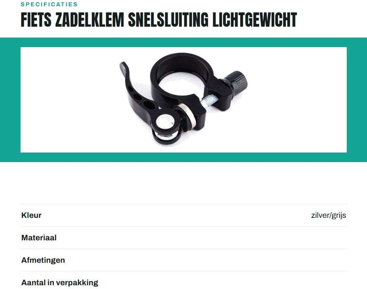 Bicycle Saddle Clamp - Nieuwe Alloy 31.8mm/34.9mm - Mountain Bike Fiets Seatpost Klemmen Snelle Ontgrendeling