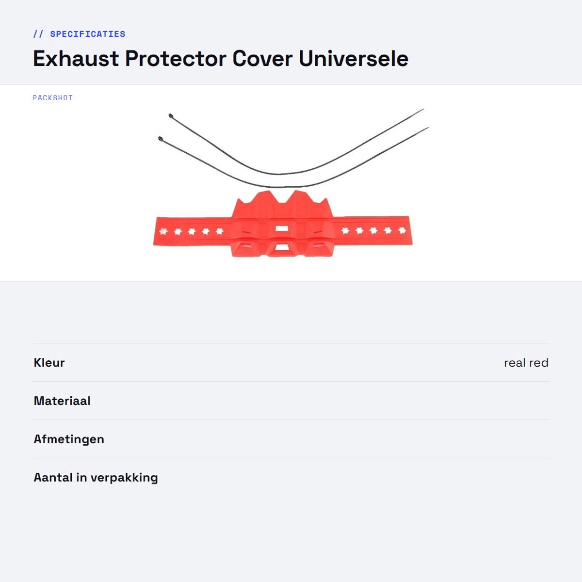 Uitlaatbeschermer Cover, Universele Motorfiets Uitlaatpijp Beschermer Cover Bescherming Tegen Hitte (Rood)