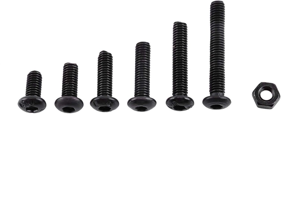 Dailygoods- Kopschroeven 250 stuks - Gelegeerd Staal - Bevestigingsmoeren - Bouten - Drie Koppen Optioneel - Ideaal voor Doe-Het-Zelf Uitvindingen - Bevestigingsmiddelen