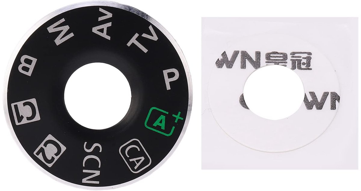 Dailygoods- Mode Dial - Vervangingsplaat voor 6D Camera - Camerafunctieknop - Duidelijke Markering - Eenvoudiger Draaien - Metaal Materiaal - Cameraknop