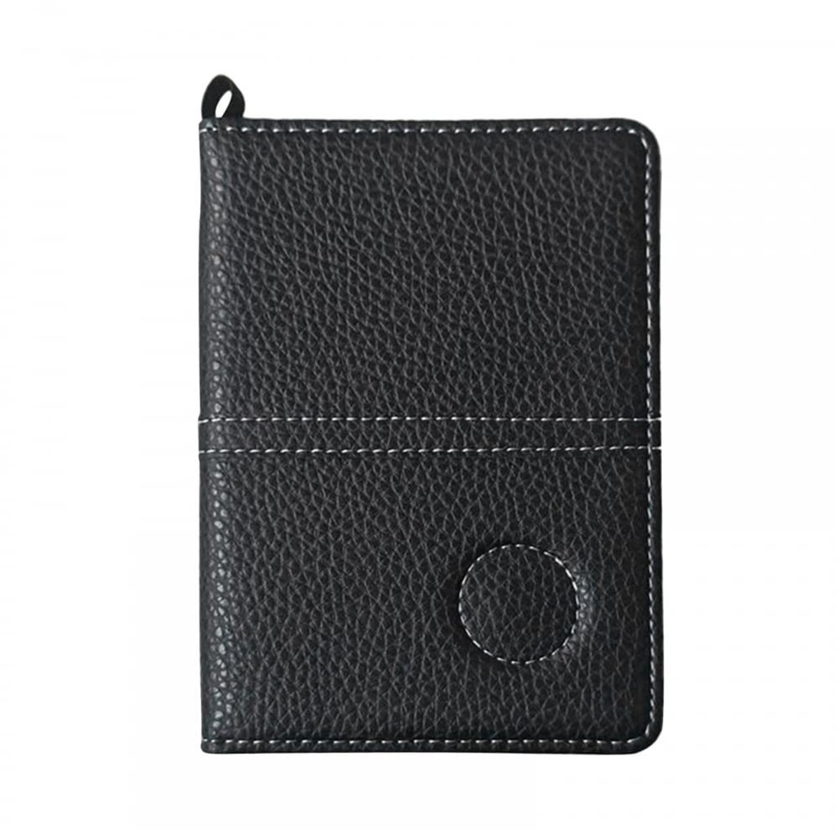 Dailygoods- Scorekaarthouder PU-materiaal - Draagbare Golf Scorecard - Golf Yardage Boekenhouder - Zwart - 16 cm x 11,5 cm - Duurzaam en robuust - Golfscoreboek