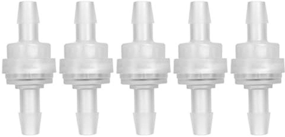 Dailygoods- Terugslagklep Stevig en Duurzaam - 5 Stuks - Fluorrubber Waterafsluiter - PP Kunststof - Hoge Temperatuurbestendigheid - 6mm Ventiel Accessoires