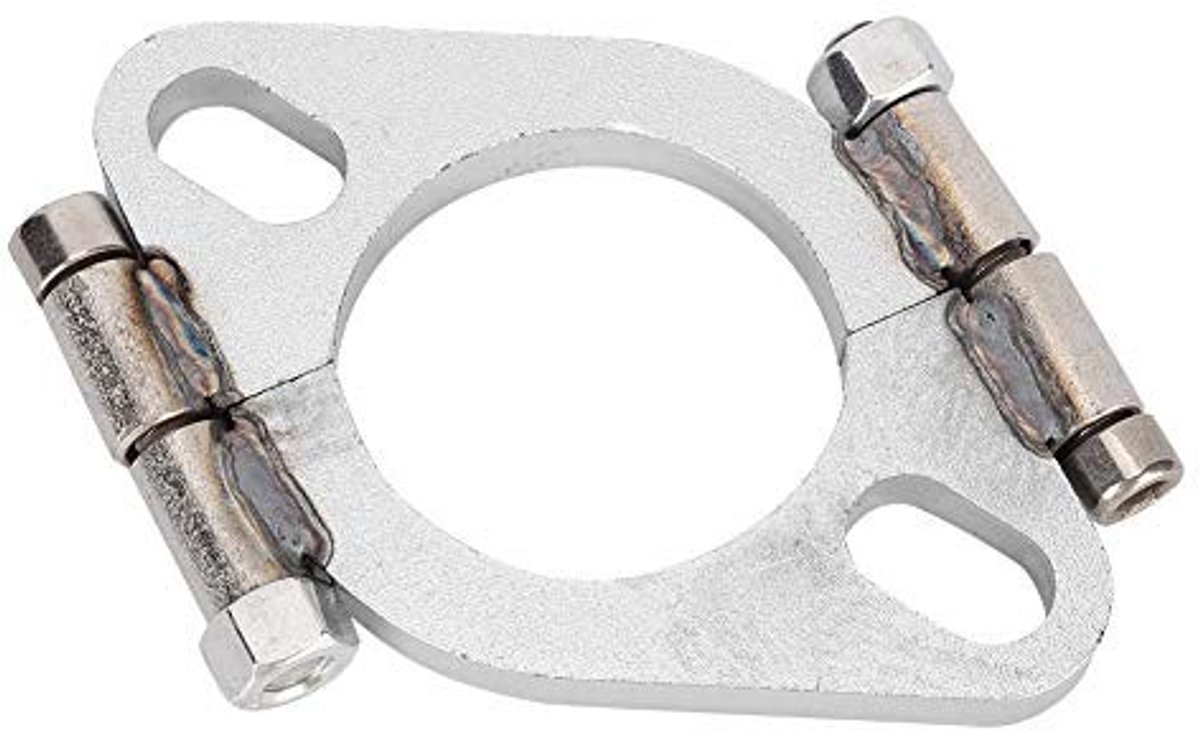 Dailygoods- Uitlaatflens 2 Inch Plat Ovaal - Reparatie Flens - Vervanging Uitlaatpijp - Koolstofarm Staal - Professionele Productie - Eenvoudig Te Repareren