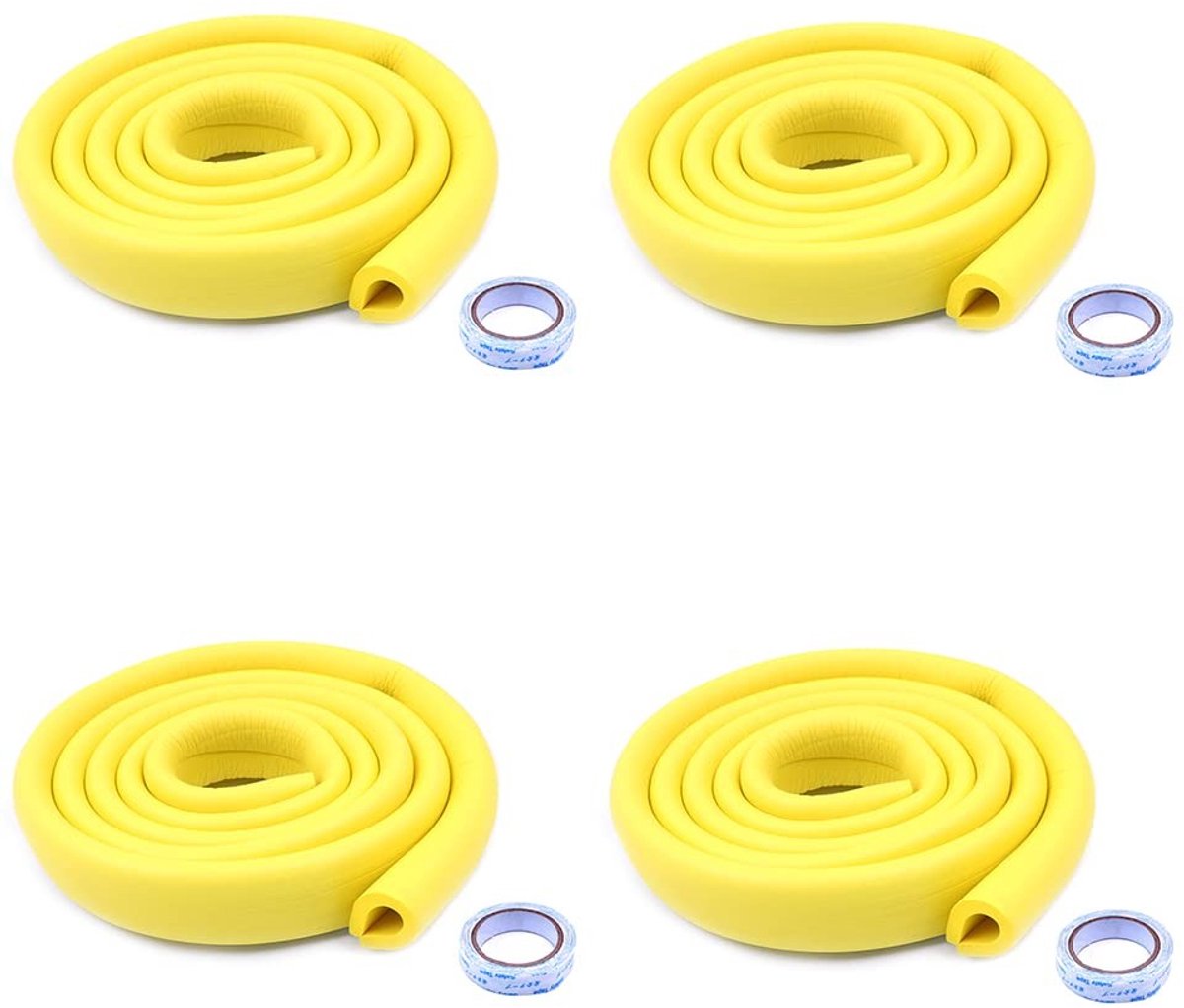 Dailygoods- Randbeschermers 2m - Zachte Hoekbeschermers - Niet-giftig - Herbruikbaar - Voor Baby/Kinderen - Inclusief Tape-connectoren