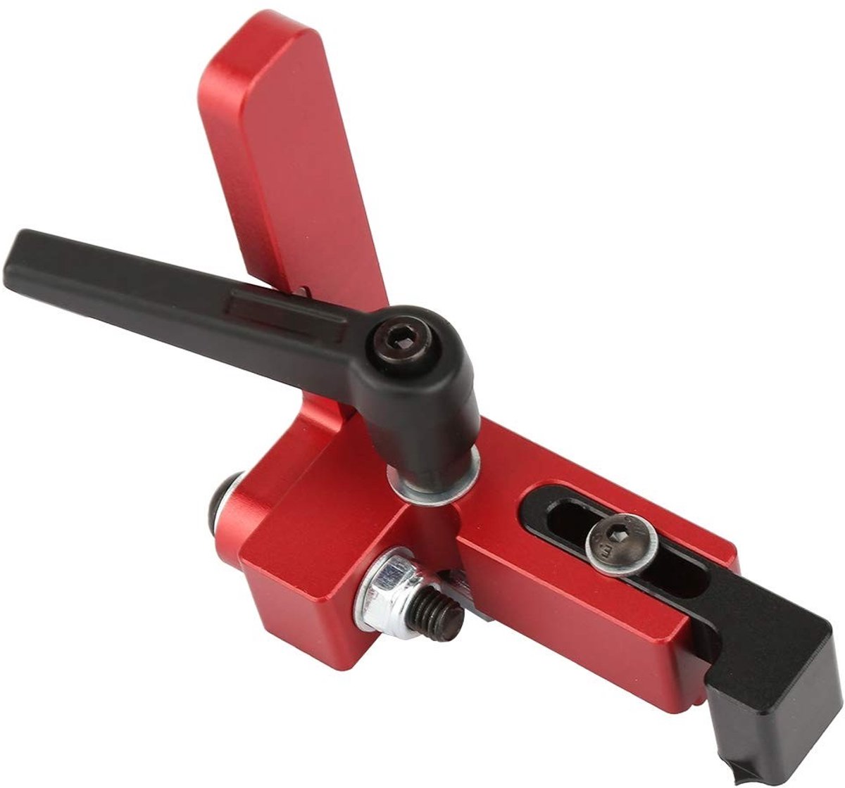 Dailygoods- Mitre Track Stop - Gelegeerd Staal - Nauwkeurige Lengtelimiet - Houtbewerking Tool - Eenvoudig te Gebruiken - Draagbaar en Gebruiksvriendelijk - Verstekstop