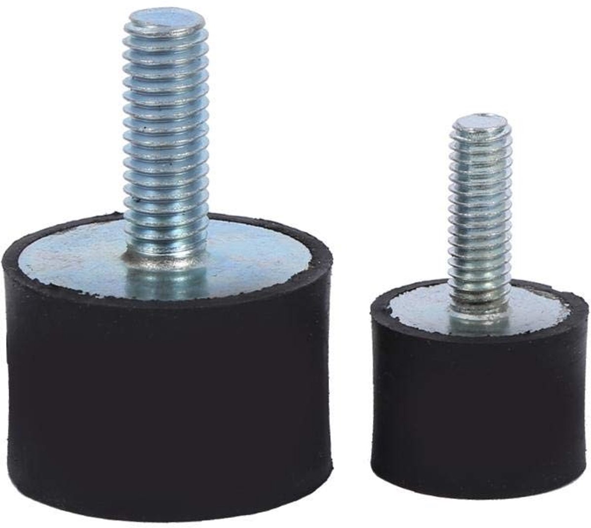 Dailygoods- Elektroslot - CNC Aluminiumlegering - Rubber Trillingsisolator - Zwart/Zilver - Dempingselement - Schroefdraaddiameter 6mm/8mm