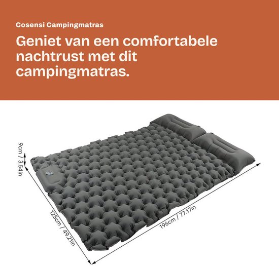 Isomat Campingmat - Slaapmat - Kamperen en Reizen - Geïntegreerde Voetpomp - 196 x 125 cm - Nylon van Isomat — afbeelding 2
