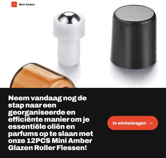Solidchoice - Dailygoody - Mini Amber Glazen Roller Flessen - 12x 3ml - Perfect voor Essentiële Olie - Hergbruikbaar - Parfum - Ideaal voor DIY - Geschikt voor Reiz van Solidchoice — afbeelding 4