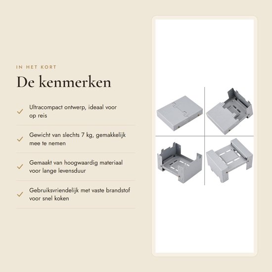 Compacte alcoholbrander 95x75mm voor kamperen, picknicken en wandelen - Ideaal voor buitenactiviteiten — afbeelding 2