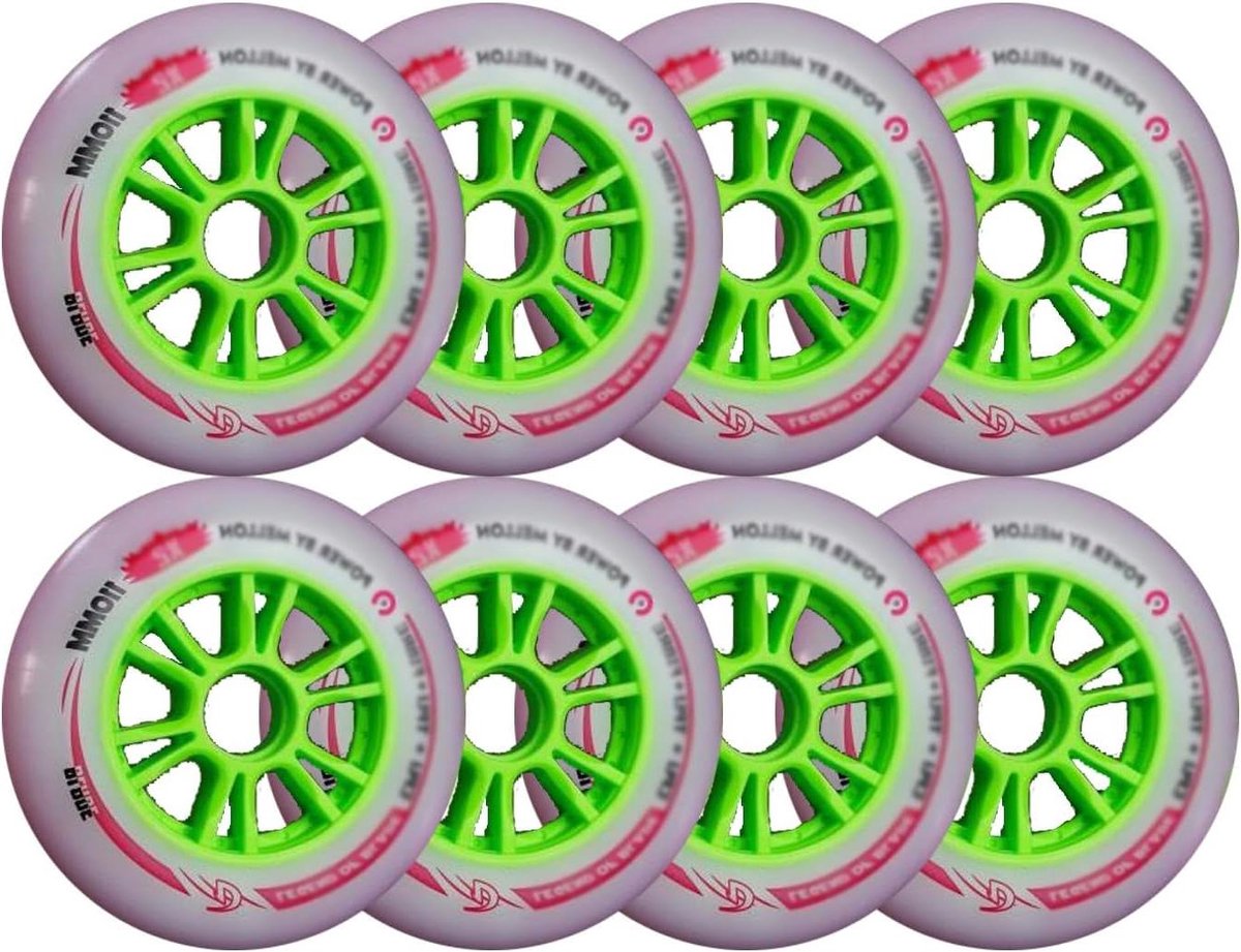 Skeelerwielen Set Vervangende Wielen Soepel Skaten Dubbele Durometer 8 Pack 90mm