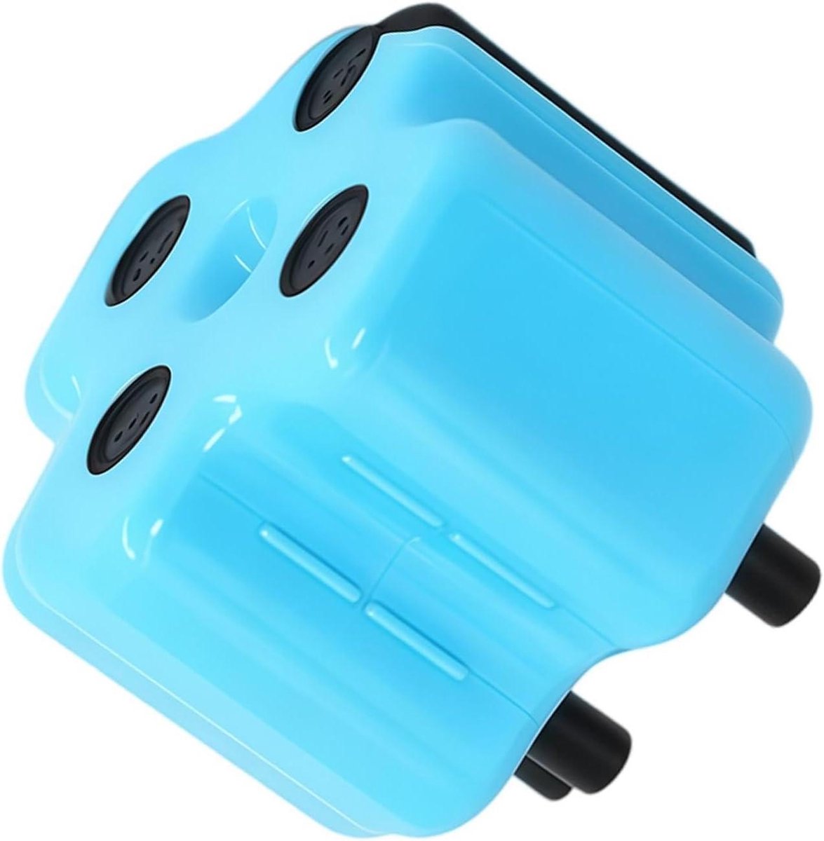 Rekensom Roller - Cijfer Stempel - Rekenen Leren - 4-in-1 Sommen - 8.5x8.5x5.5cm - Blauw