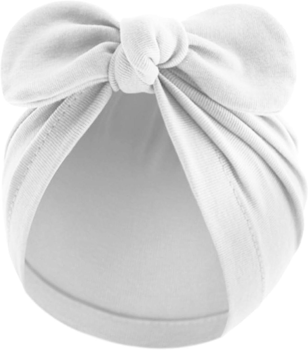 Baby mutsjes - Pasgeboren hoeden - Dagelijks gebruik - Katoenen strikhals - 18 x 15 x 1 cm - Grijs