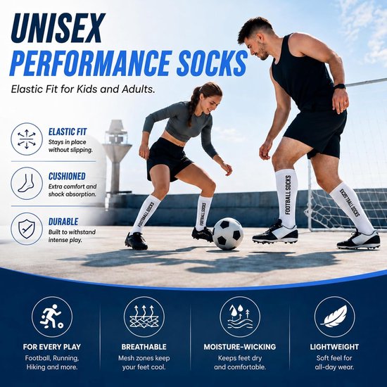 Voetbalsokken met Grip - Gripsokken Sport sokken - Sporten en Trainen - 49 Antislip Punten - 3 Paar - Zwart — afbeelding 4