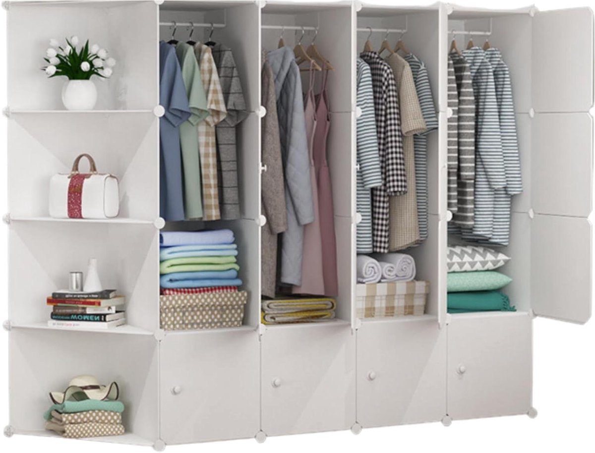 Modulaire Kledingkast - Opbergrek Slaapkamer - Kleding Opbergen - Waterdicht & Makkelijk S