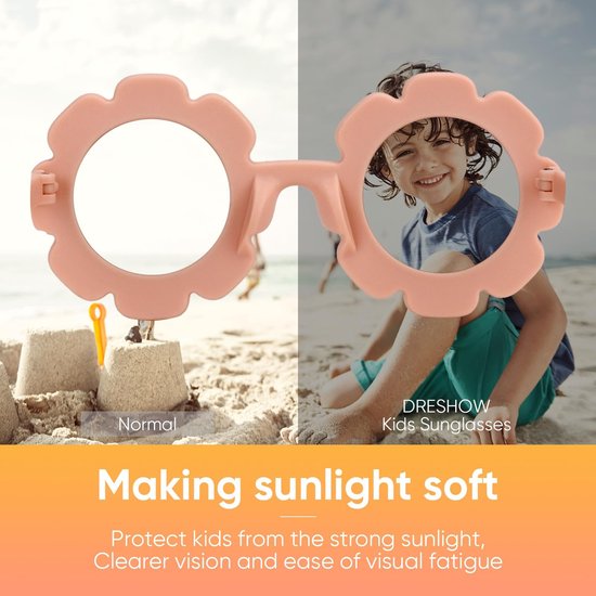 Kinderzonnebril Ronde Bloem - Schattige Brillen - Buiten Bescherming - Bloem Design - Voor Meisjes Jongens - Meerdere Kleuren — afbeelding 5