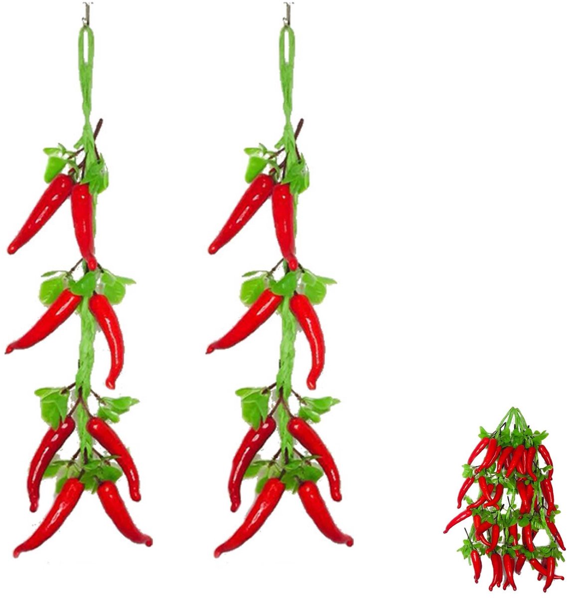 Dailygoods- Kunstmatige Chili Realistisch - Nep Pepers - Kunstmatige Groenten - Decoratie - Keuken Accessoires - Hoogwaardig Materiaal - Nep Peper