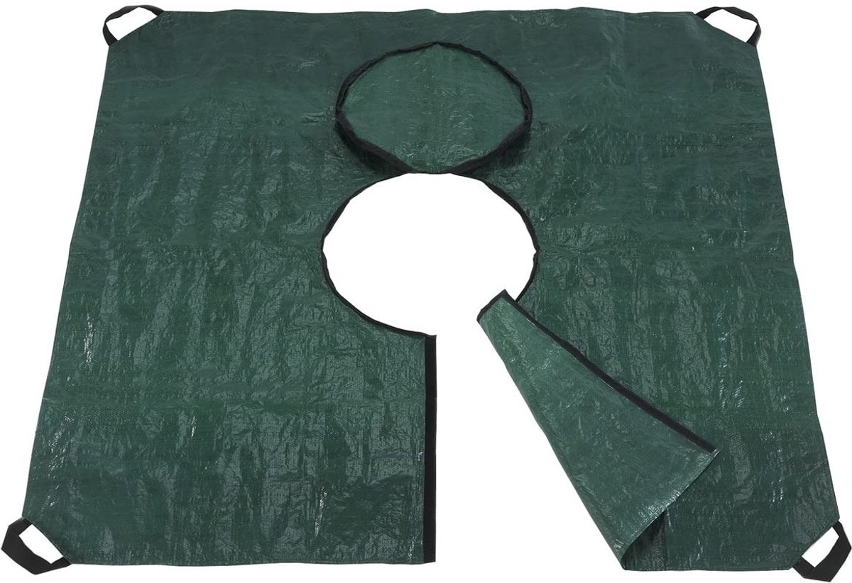 Dailygoods- Multi-Plane Zeil - met klittenband/ritssluiting - polyethyleen - 145 x 145 cm - groen - ideaal voor tuin/balkon - Tuinzeil