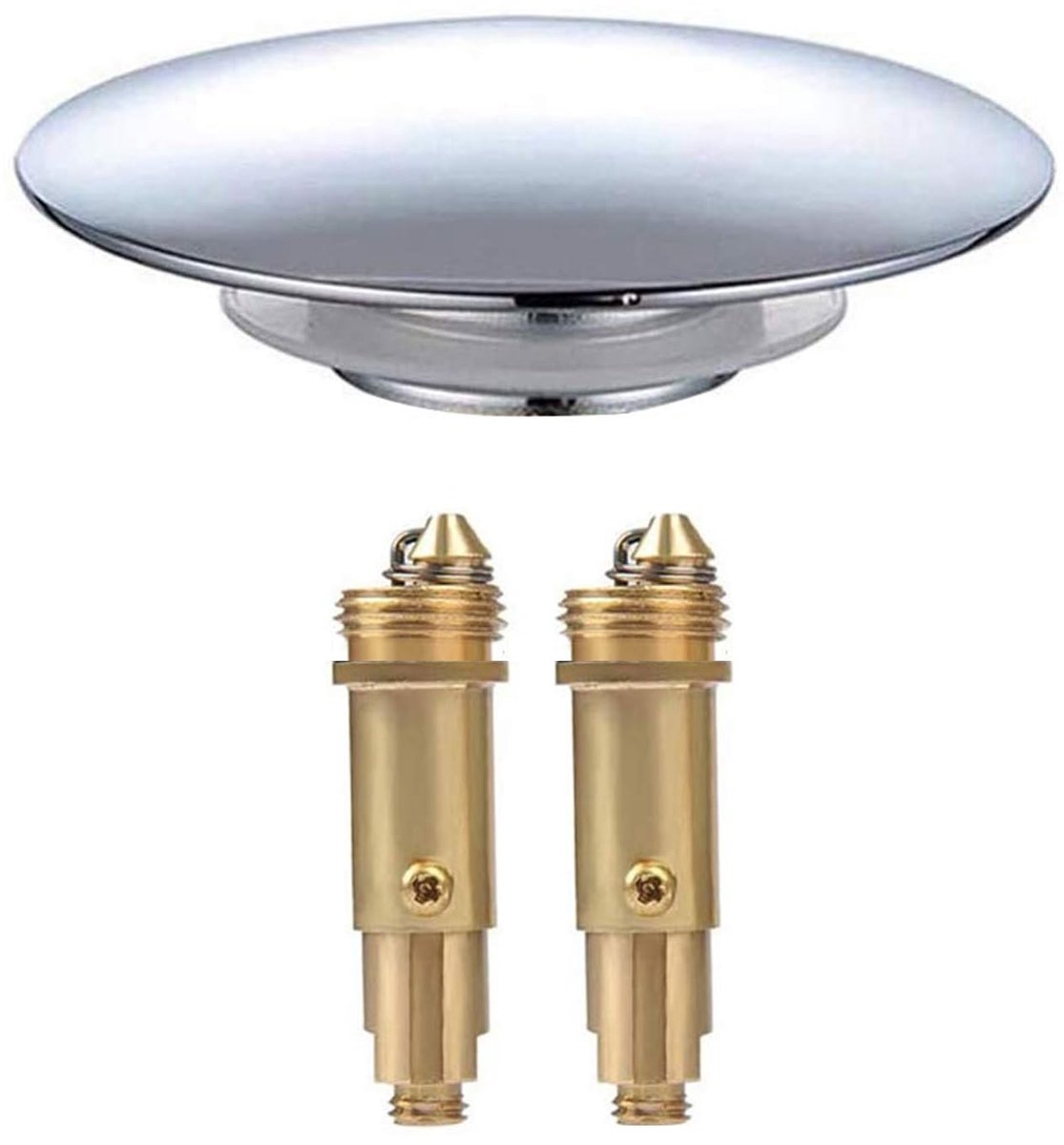 Dailygoods- Afvoerplug Pop Up - Koper/Metalen - Verstelbare Schroef - Antiroest - Hoogwaardige Siliconenring - Robuust en Glanzend - Afvoerstopper