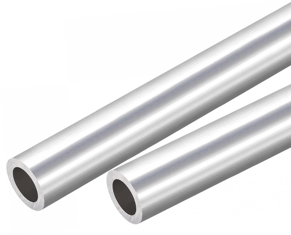 Dailygoods- Aluminium Buizen 6063 - 2 Stuks - 22mm Buitendiameter - 14mm Binnendiameter - 300mm Lengte - Duurzaam en Corrosiebestendig - Aluminium Buis