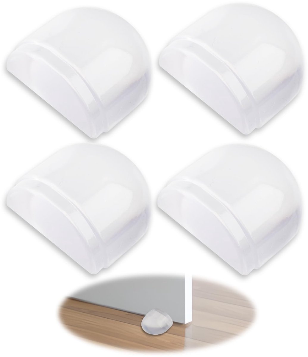 Dailygoods- Deurstopper Transparant - 4 Stuks - Zelfklevend - Vloerdeurstopper - Effectieve Bescherming - Hoogwaardig TPE-rubber - Schokdemping - Deuraanslag