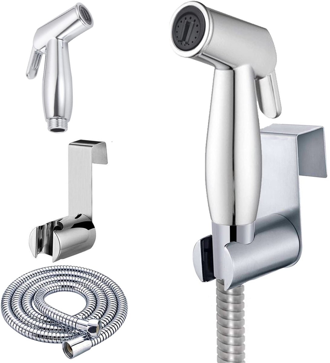 Dailygoods- Bidet Handdouche - Multifunctioneel - Handdouchehouder - 160cm Slang - Waterbesparend - Eenvoudige Montage