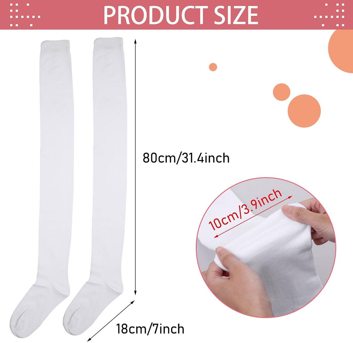 Dailygoods- Dijbeenhoge Sokken - Extra Lange Kousen - Katoenen Sokken - Comfortabele Beenwarmers - Zachte Polykatoen - Goede Elasticiteit
