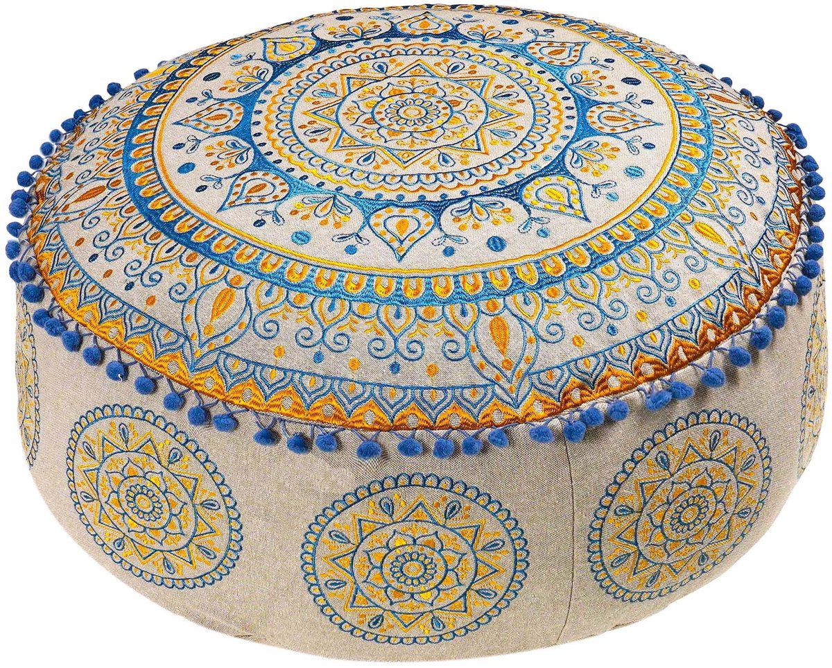 Dailygoods- Vloerkussensloop 60 x 20 cm - Luxe ambachtelijke decoratie - Poef voor meditatie - Boho chique zithoek - Handgenaaid vakmanschap - Hoogwaardige kwaliteit