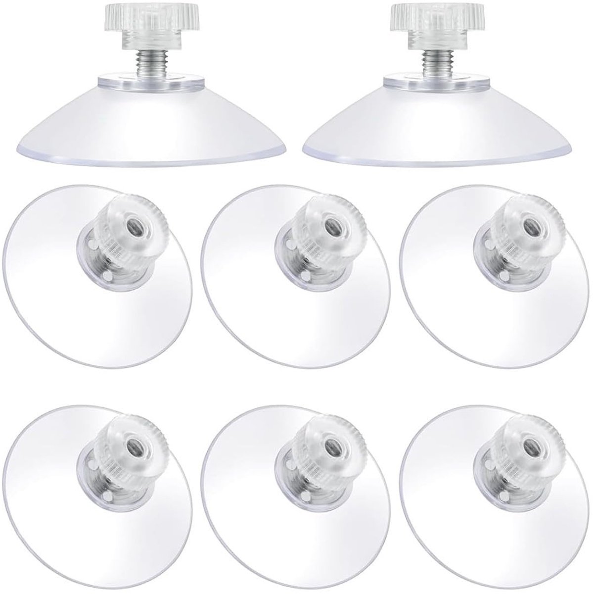 Dailygoods- Zuignap 41 mm - Transparante Zuignappen met Schroefdraad - Extra Sterk - Voor Glas - Voor Camper/Ba... - Zuignapjes