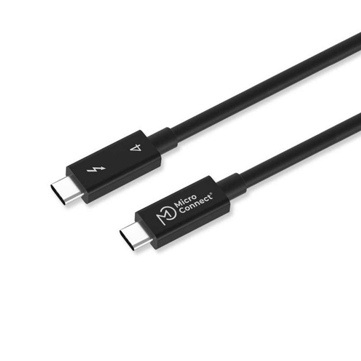 MicroConnect - USB-Kabel - 24 pin USB-C (M) zu 24 pin USB-C (M) - USB 3,1 Gen 2 / Thunderbolt 4 - 1,0m - USB-Stromverso