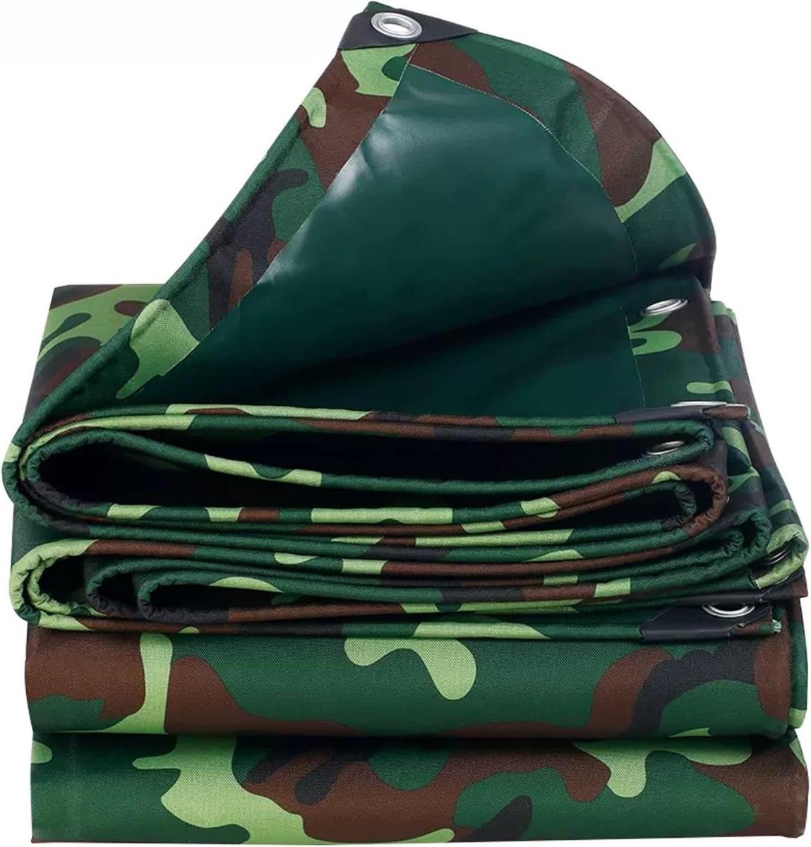 Waterdicht Canvas Zeil - Beschermhoes Grondzeil - Buiten Beschermen - Dubbelzijdig Waterdicht - 1x1m - Camouflage