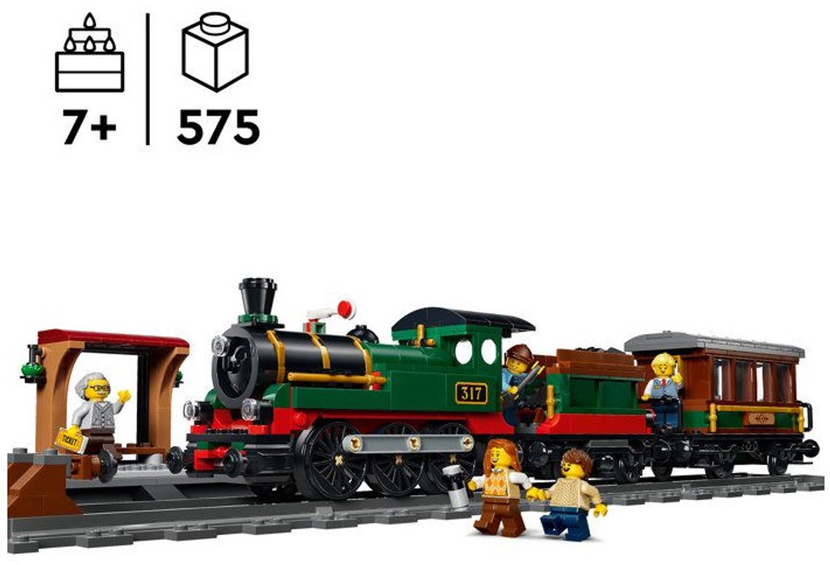LEGO City Vintage Stoomtrein Trein Speelgoed voor Kinderen van 7 Jaar en Ouder - 60511 — afbeelding 10