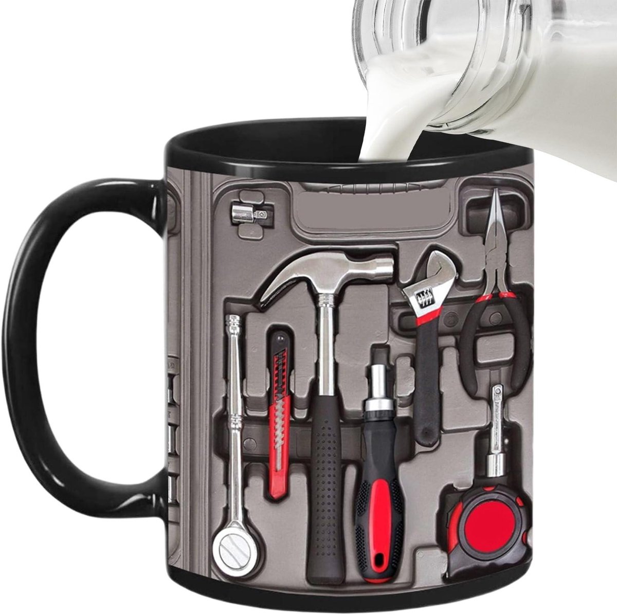Koffiemok Keramiek - Themabeker Drinkgerei - Ochtendkoffie Drinken - Nieuwigheid Mechanic Design - 350 ml - Wit