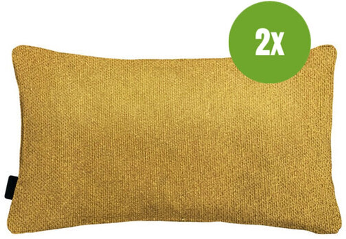 Sierkussen paspel ca.30x50cm Outd WR Napels mustard 2 stuks