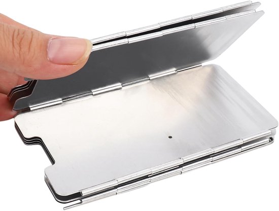 Kampeerfornuis Windscherm - Gasfornuis Windvanger - Buiten Koken - Opvouwbaar Aluminium - 9 Platen - Zilver — afbeelding 2