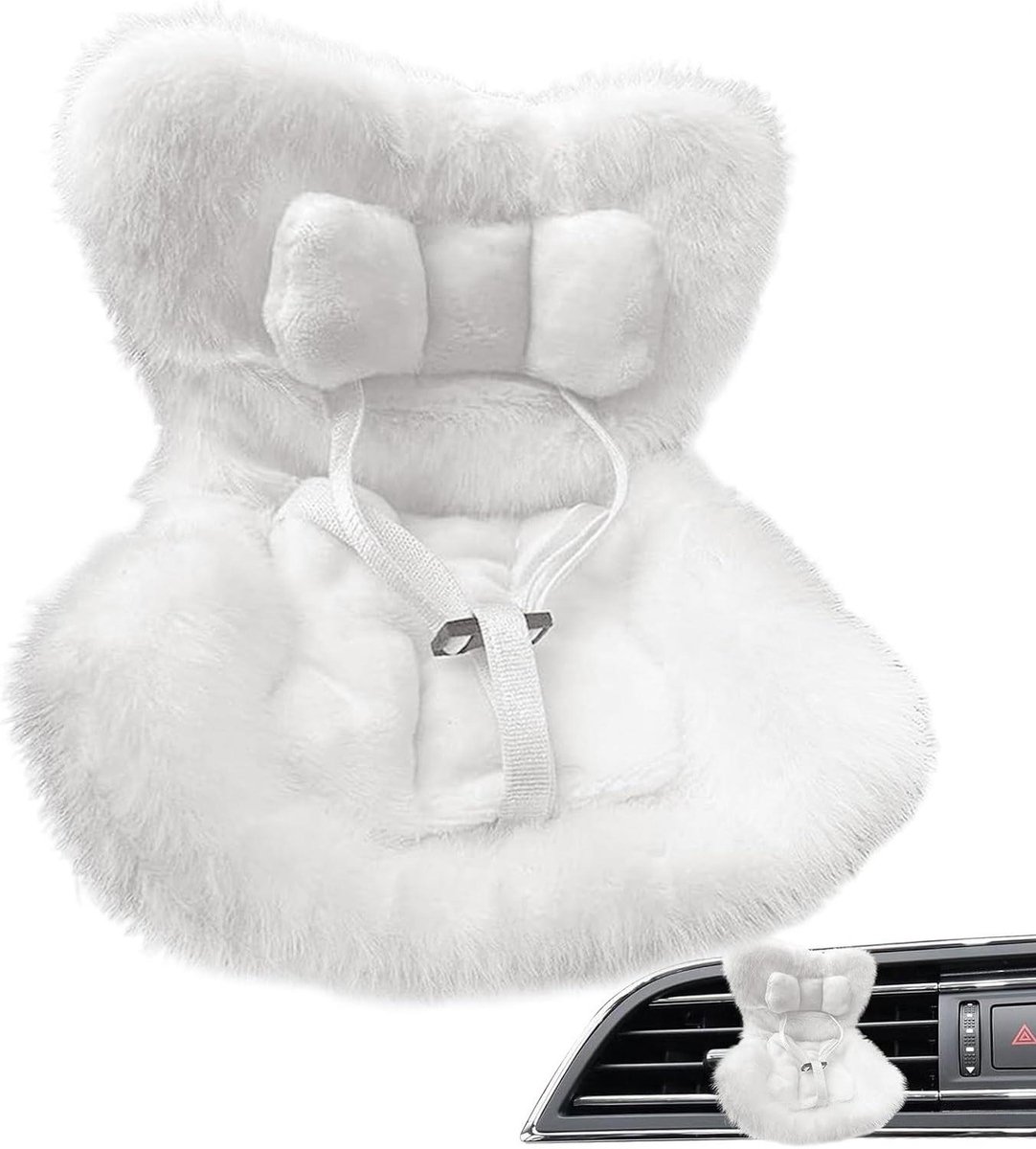 Poppenautostoel - Poppenstoel Speelgoed - Poppen Display - AIR Ventilatieclip - 17 cm - Wit