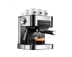 Volautomatische Koffiemachine - Espressomachine Cappuccinomachine - Thuis Koffie Zetten - 20 Bar Werkdruk - 16 liter - Zwart