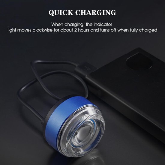 Fietslamp met Rem sensor - Achterlicht Fiets - Veilig Fietsen - Automatische Wake-up - 9.5 cm - Blauw — afbeelding 3