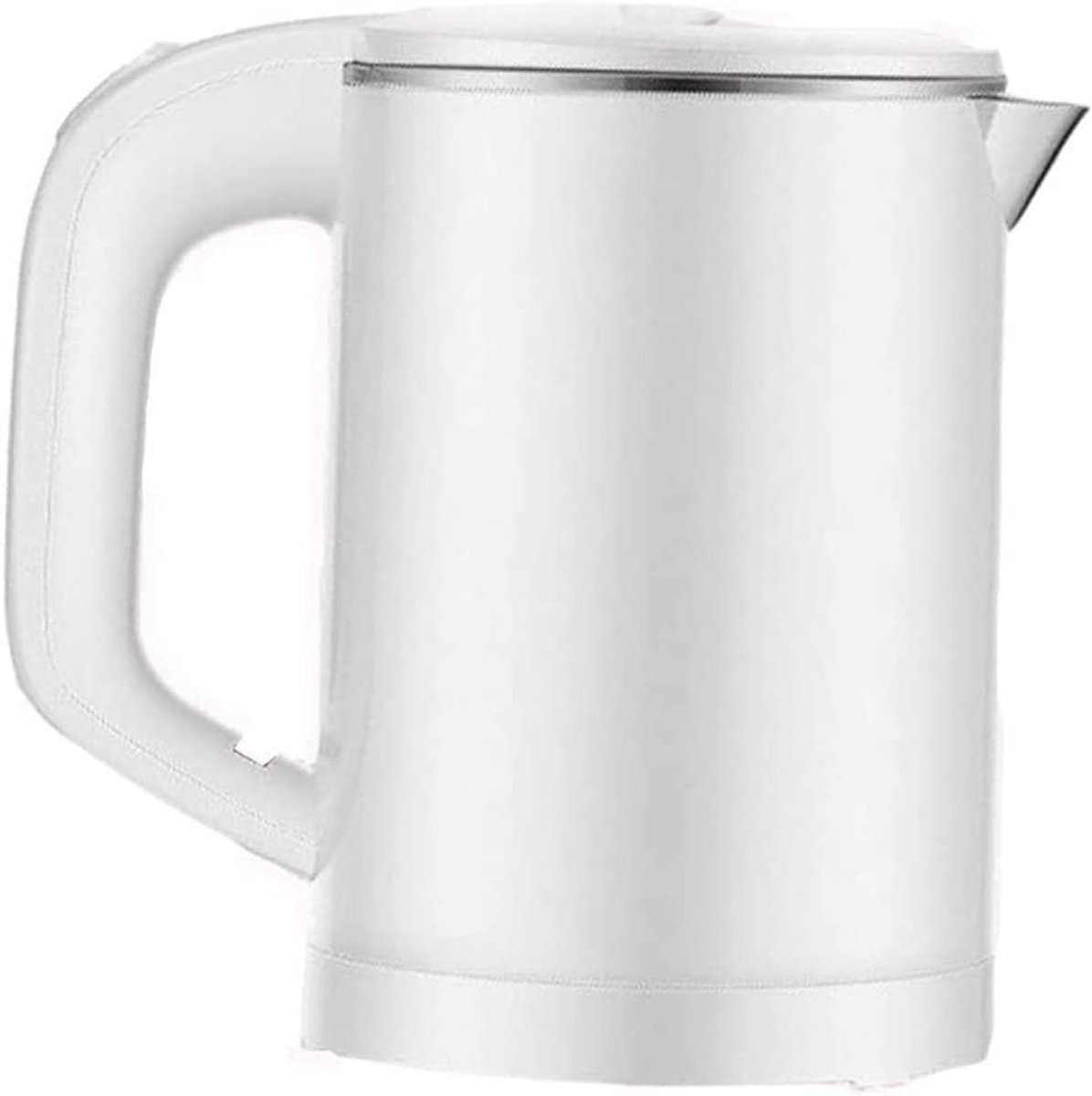 Waterkoker - Snelkookketel - Drinken Warmen - Dubbelwandig Roestvrijstaal - 06 Liter - Wit
