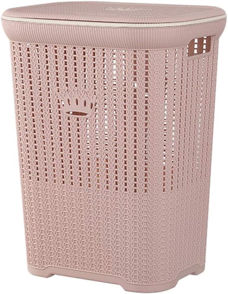 Wasmand met deksel Opbergmand plastic Kleding sorteren Lichtgewicht en stevig 42 x 33 x 54 cm