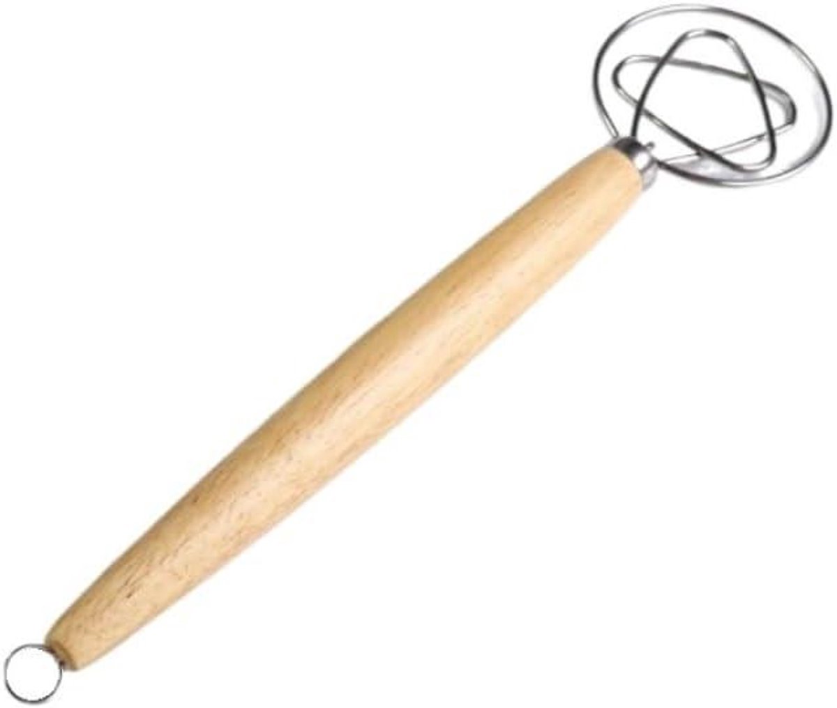 Meelmengstaaf - Spiraalmixer Haak - Beslag Maken - Comfortabele Greep - 34x8x3cm - Geel