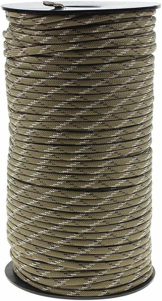 Paracord Touw - Bindtouw Outdoor - Kamperen en Klussen - 9 Kern Strengen - 100 Meter Rol - Camouflagepatroon