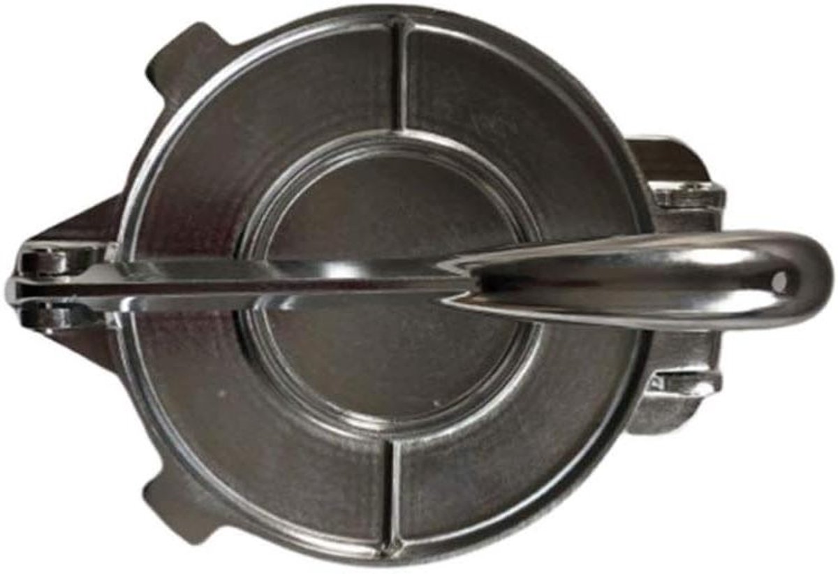 Tortilla Maker - Deegpers Tortilla - Platte Broden Maken - Non-stick Coating - 21.5 cm - Zilver
