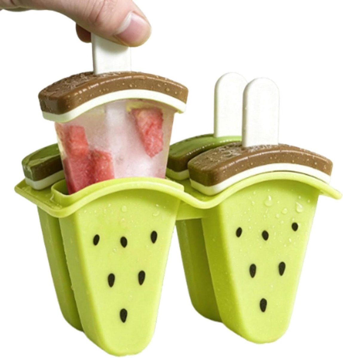 Waterijsjes Vormen - IJslolly Maker - Desserts Maken - Geurvrije Vriezer - 4 Vakjes - Niet gespecificeerd