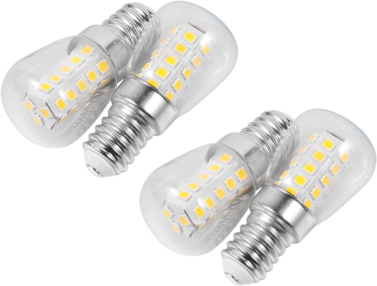 Koelkastlamp LED - Apparaatlamp Energiezuinig - Kleine Ruimtes Verlichten - Lage Warmteontwikkeling - 4 Stuks - Warm Wit
