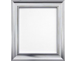 FRAMES BY POST Scandi Distressed Silver Photo Frame with Black, White, Ivory, Pink or Blue Backboard