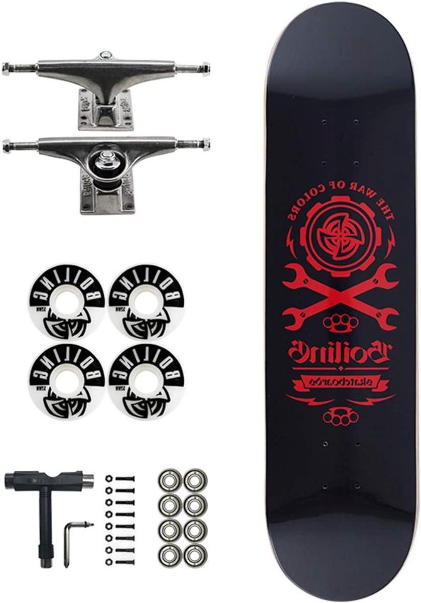 Compleet Skateboard Beginners Board Oefenen Vaardigheden Dubbele Warp Dek 79 x 20 cm Niet gespecificeerd