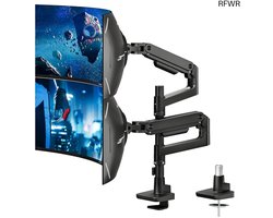 Monitor Arm - Dubbele Monitorhouder - Ergonomisch Werken - Gasveer Verstelbaar - Tot 49 Inch - Zwart